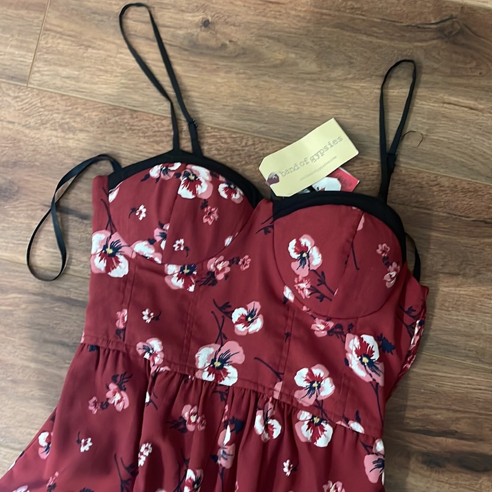 Romper with pansy flowers
